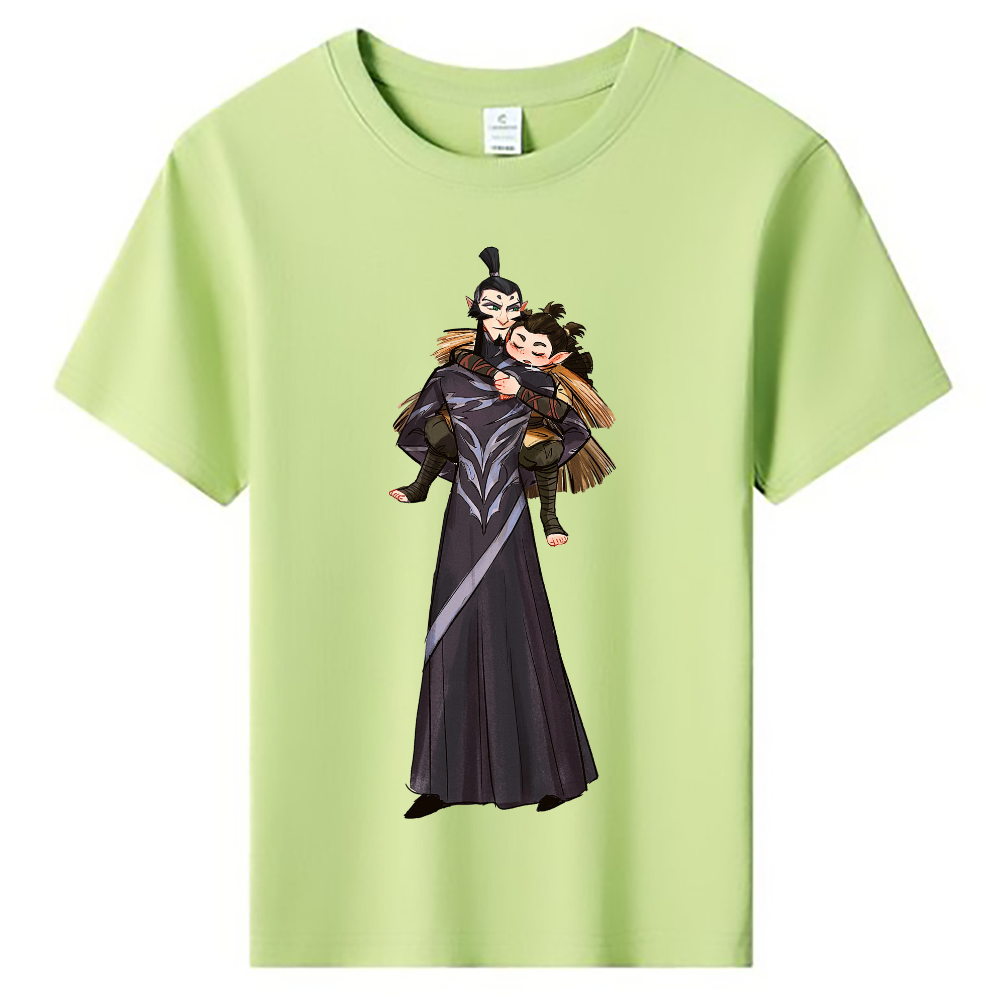 （画像用） Ne Zha 2 ナタ 魔童の大暴れ 綿100％キッズTシャツ（フロントプリント）